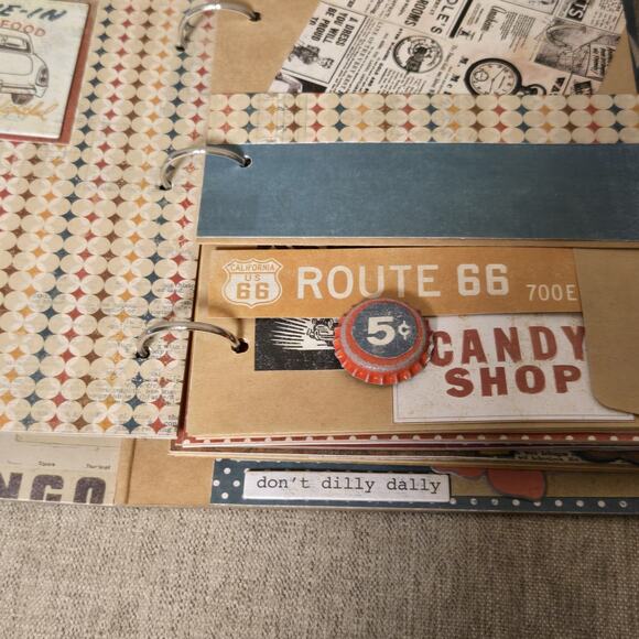 Junk Journal 3 Ring BINGO Theme Mixed Media Book Pages Pockets 9" X 7" - Picture 4 of 12